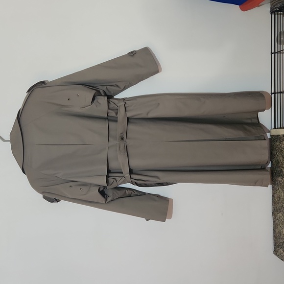 Lined Trench Coat Full Length Tan coloured VIPetites size 14 - Picture 2 of 6